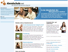 Tablet Screenshot of abendschule.net